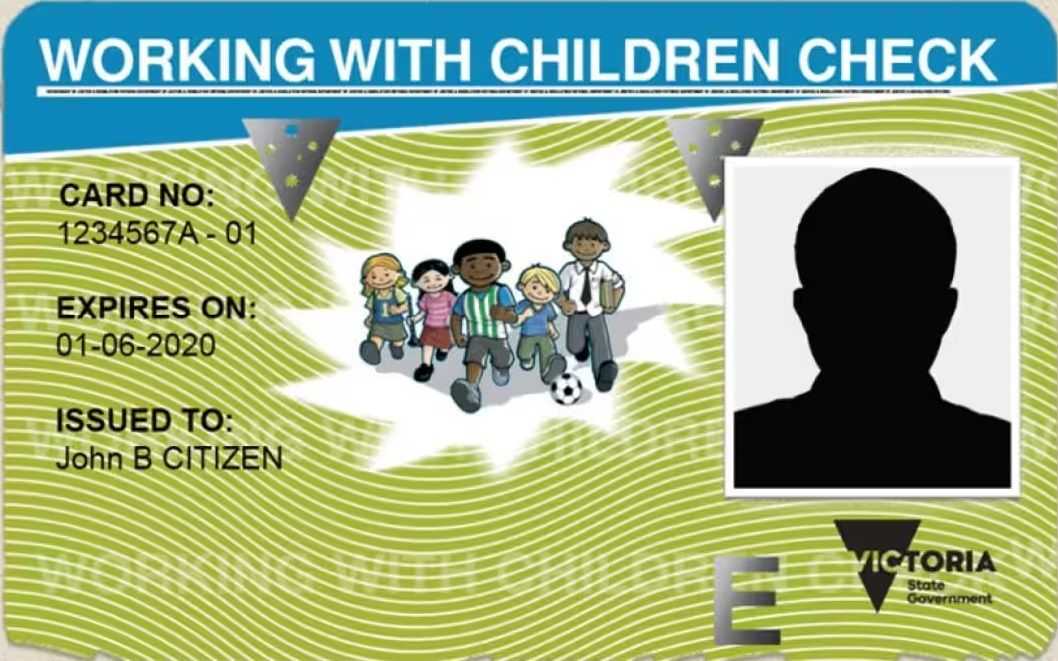 Working With Children Card